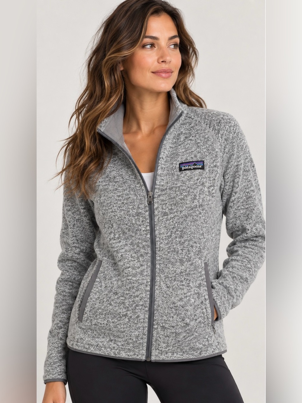 Patagonia Heather Gray Full-Zip Women’s Fleece Jacket Better Sweater L